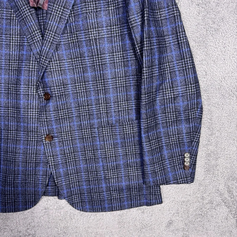 Byron Sport Coat Mens 48R Luca Di Marco Glen Unstructured Wool Luxe Kensington